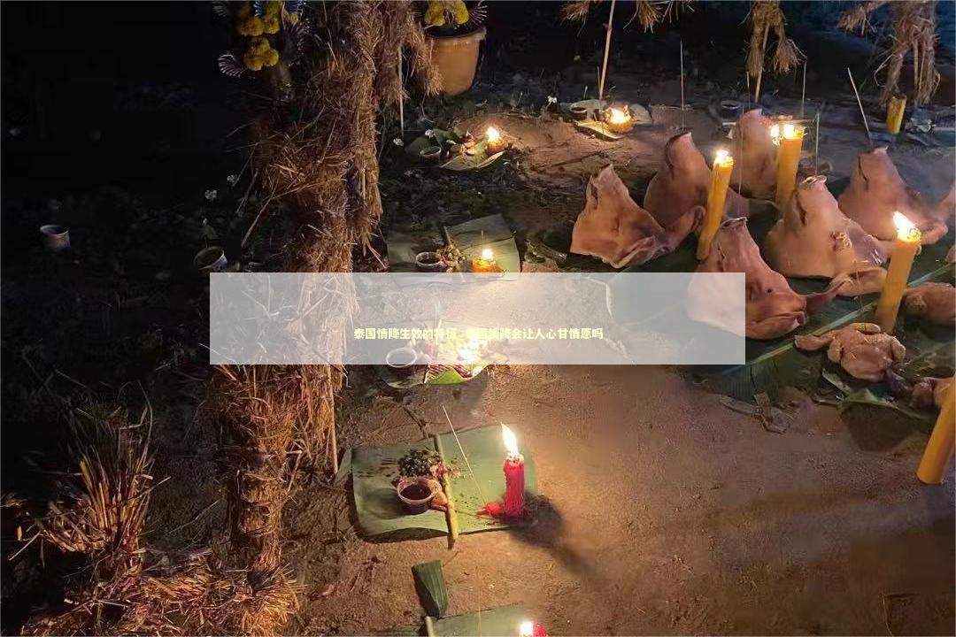 泰国情降生效的特征_泰国情降会让人心甘情愿吗